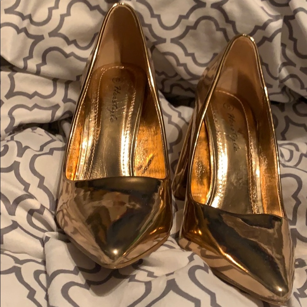 Rose Gold Metallic Heel